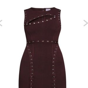 WOMENS HERVE LEGER BANDAGE JACLYN SNAP DRESS Small